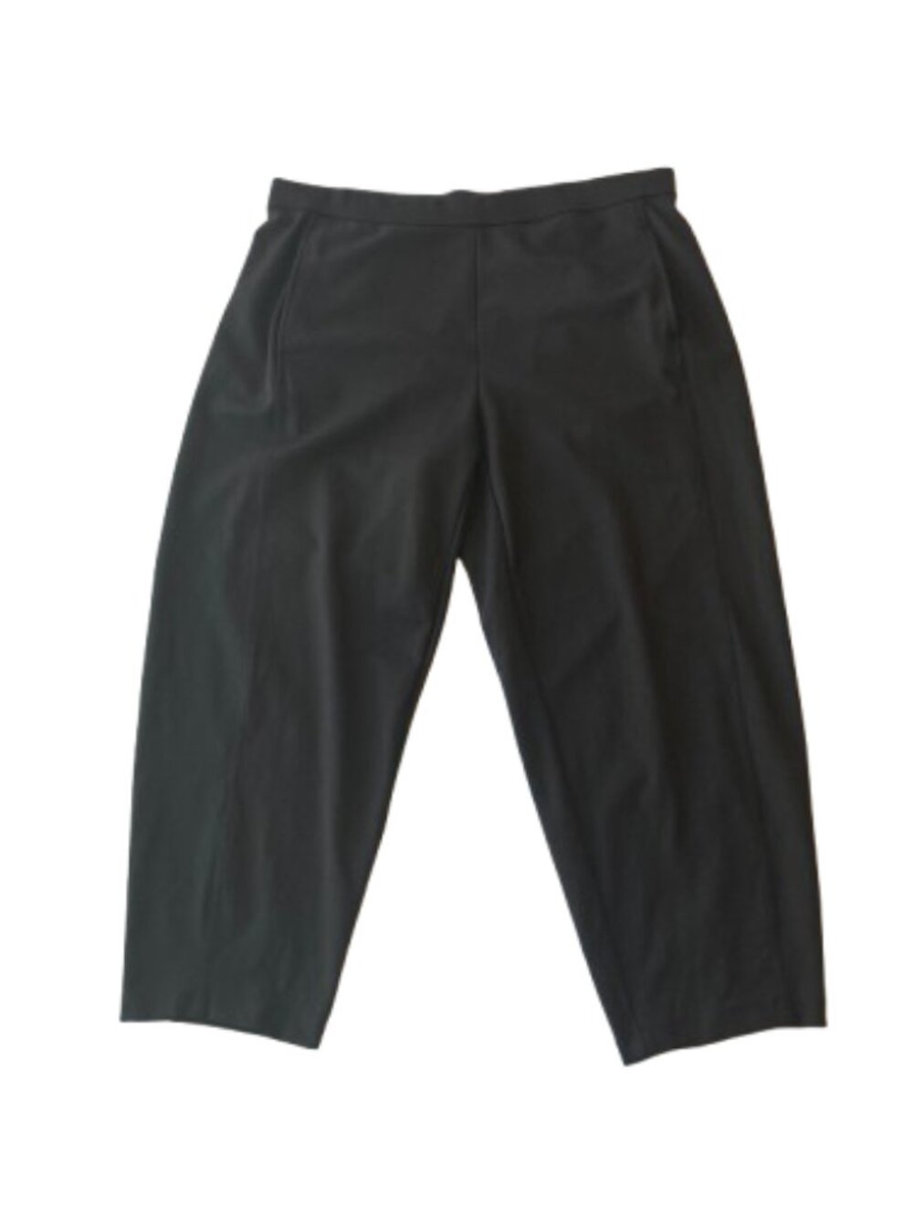 Eileen Fisher Ponte Knit Tapered Ankle Pants Pull On Pockets XL Brown
